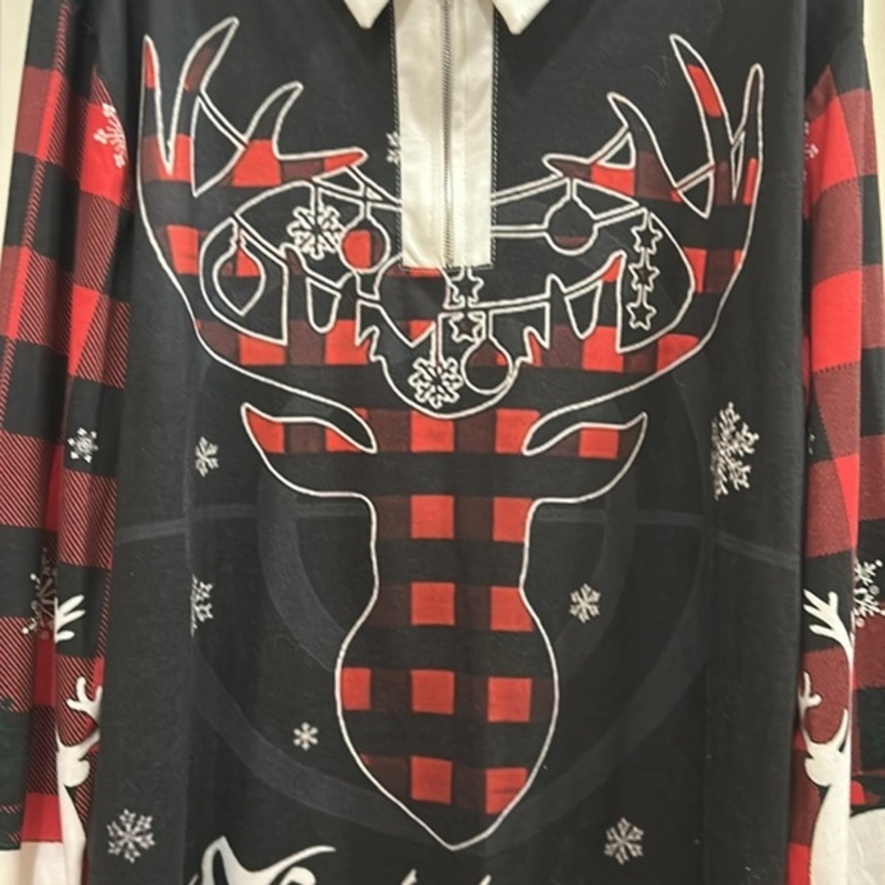 Men’s Ugly Christmas Shirt  zip up.
